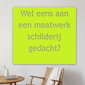 gepersonaliseerd schilderij laten maken met felle kleuren en dikke lijnen, waardoor je een modern kunstwerk aan de muur hebt hangen